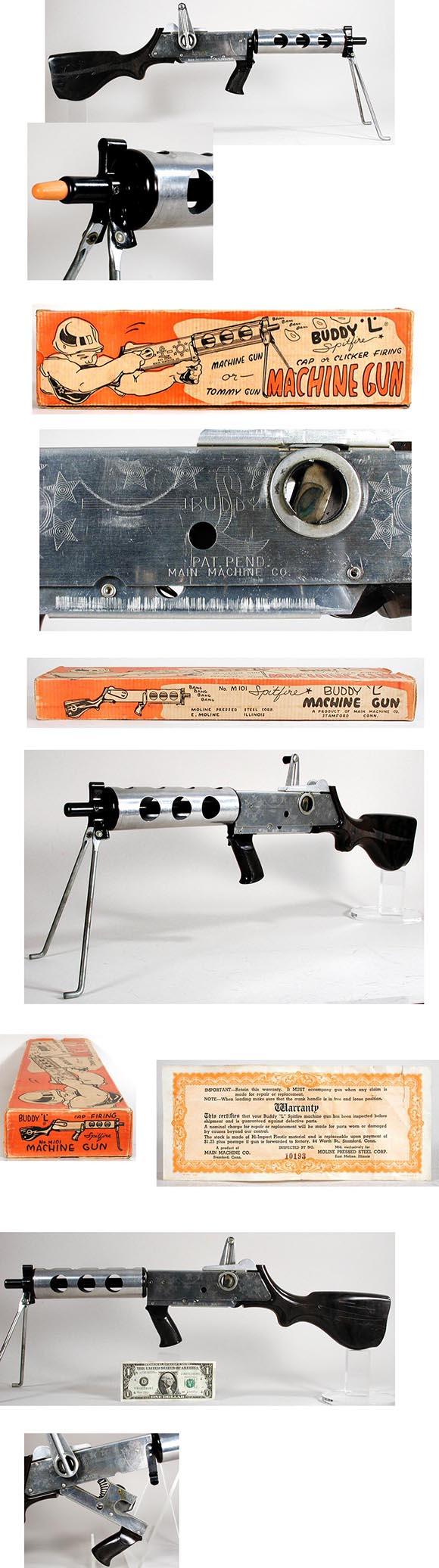 1953 Buddy L, Spitfire Machine Gun in Original Box